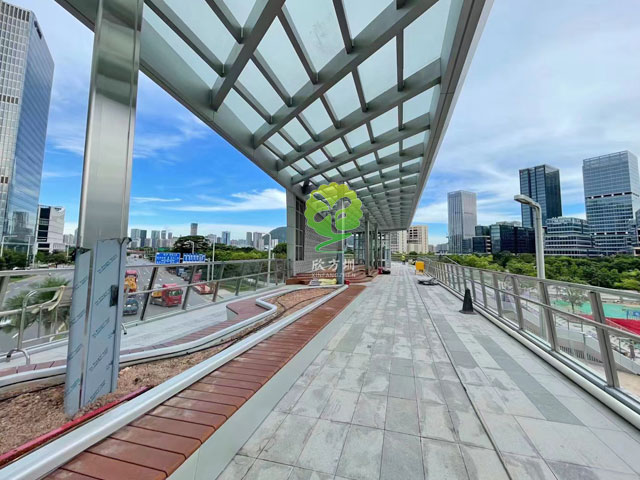 不銹鋼花池坐凳美化深圳前?？缃止珗@G9天橋城市戶外景觀